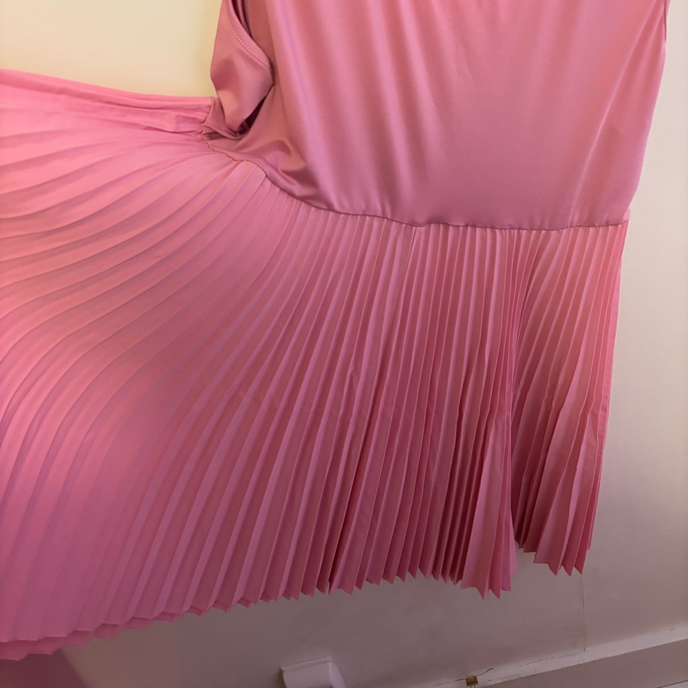 🦩 PLUS Pink Pleated Dress 🦩 - Picture 3 of 6